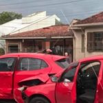 Acidente envolveu dois automóveis - Crédito: Reprodução