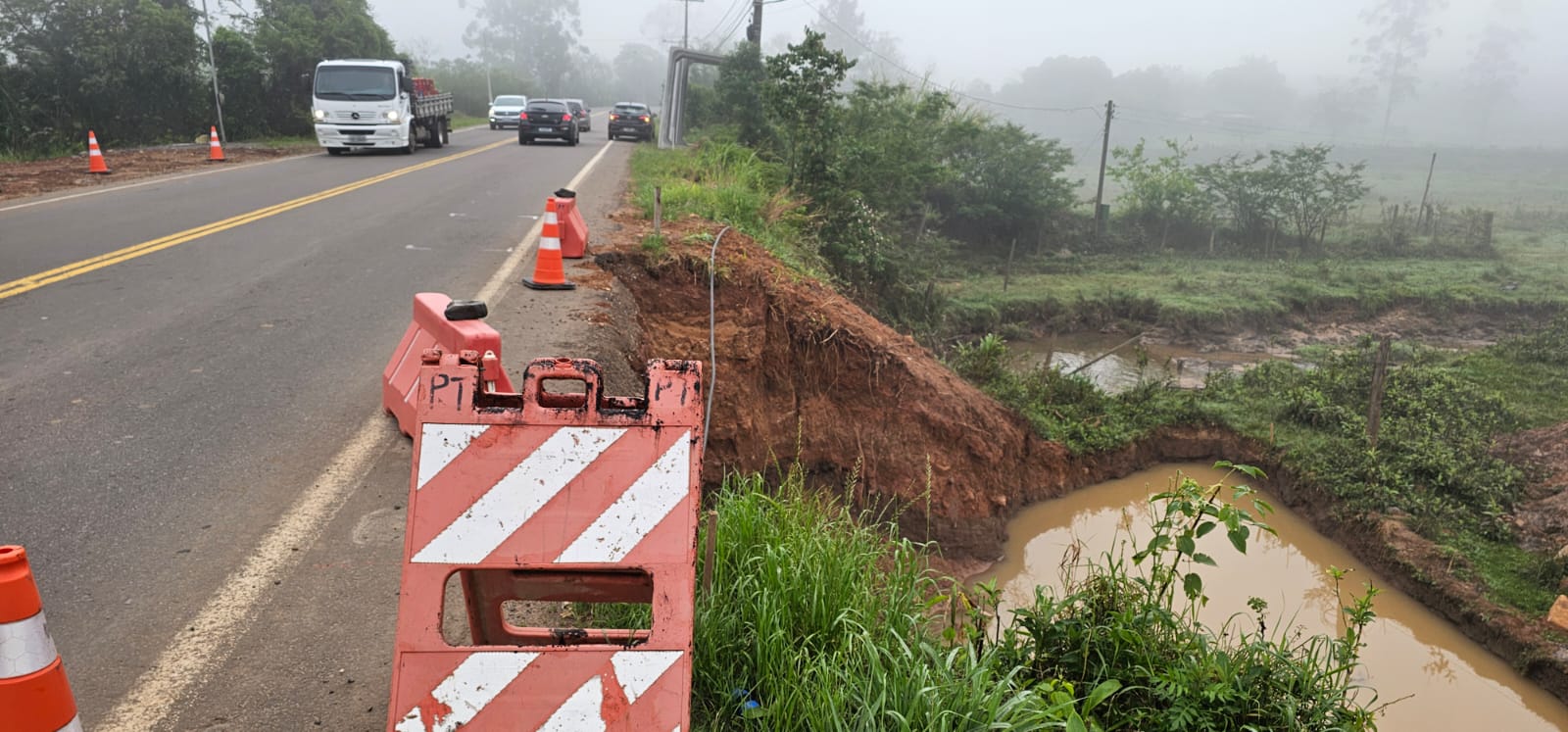 Se o tempo permitir as estruturas serão colocadas em um novo ponto da ERS-124 para a construção de uma terceira galeria