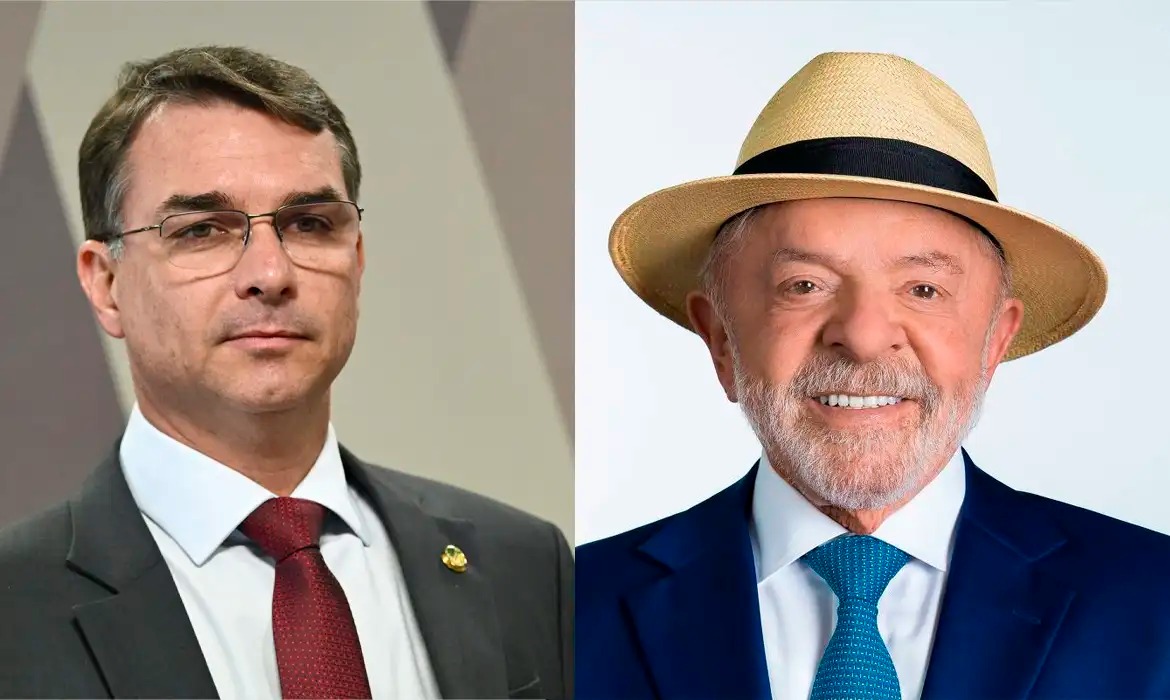 Flávio Bolsonaro e Lula disputam a eleição para presidente - (Foto: Agência Brasil